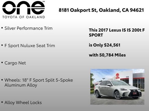 Used 2017 Lexus IS 200t F Sport w/ F Sport Package image 28