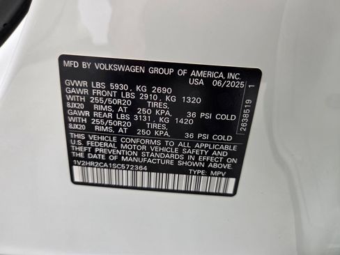Used 2025 Volkswagen Atlas SE AWD/4WD image 57