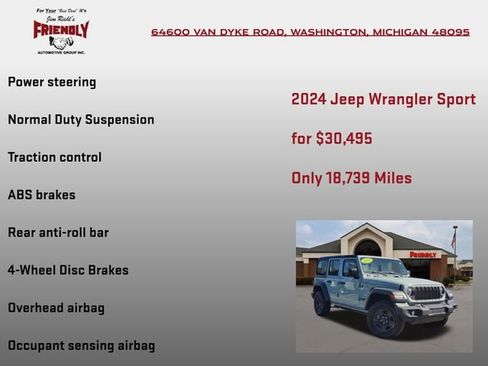 Used 2024 Jeep Wrangler Unlimited Sport AWD/4WD image 10