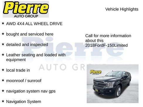 Used 2018 Ford F150 Limited w/ Trailer Tow Package AWD/4WD image 3
