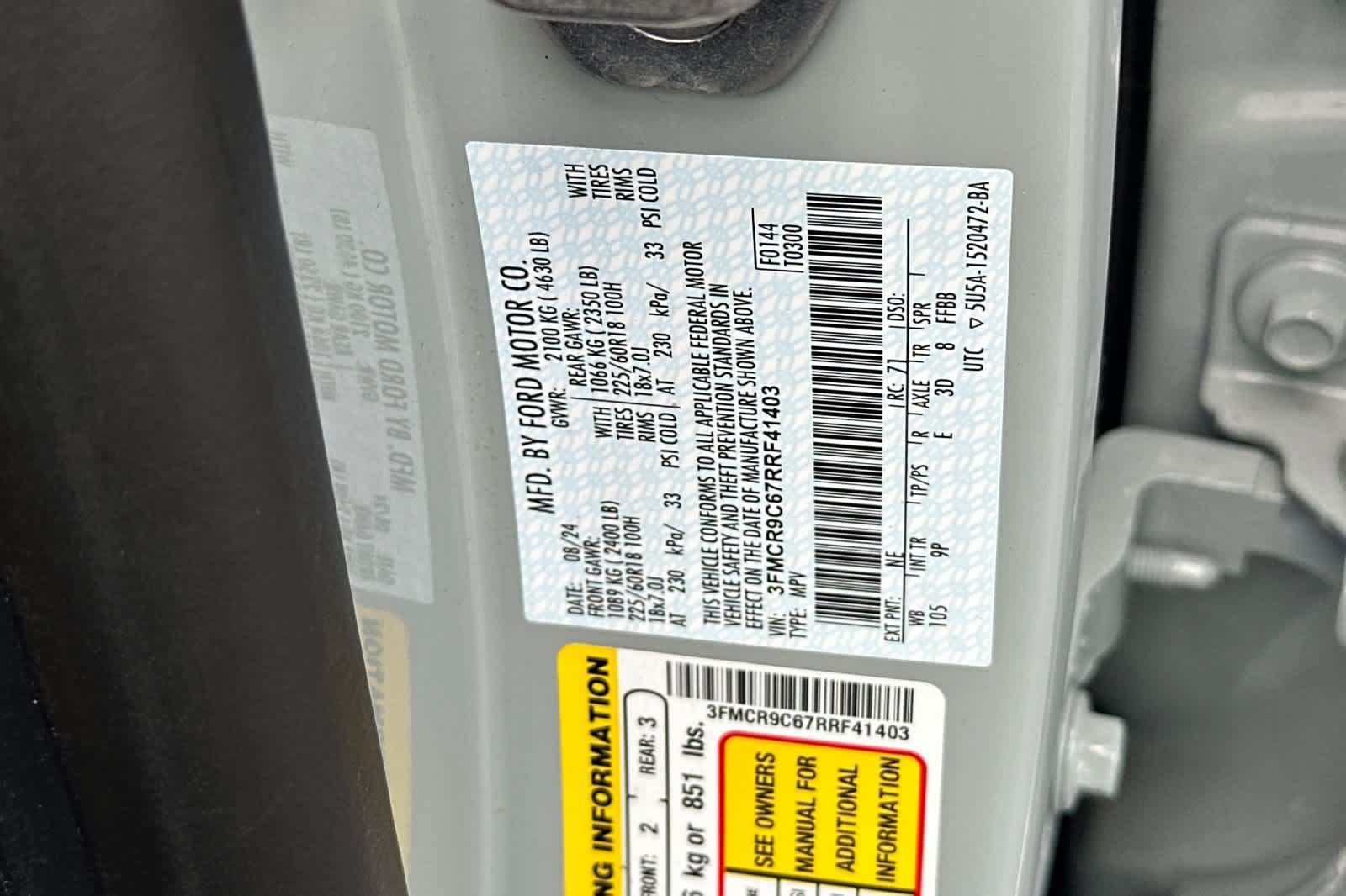 Certified 2024 Ford Bronco Sport Outer Banks AWD/4WD image 34
