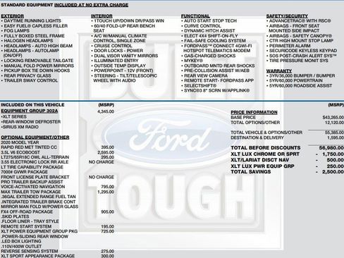 Used 2020 Ford F150 XLT w/ Equipment Group 302A Luxury AWD/4WD image 2