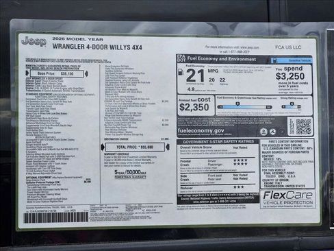 New 2026 Jeep Wrangler Unlimited Sport image 16