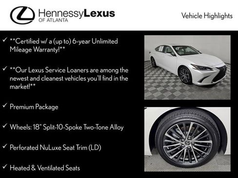 Certified 2025 Lexus ES 350 w/ Premium Package image 12