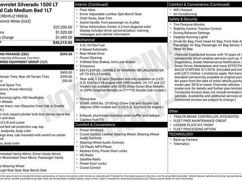 Used 2018 Chevrolet Silverado 1500 LT w/ Trailering Package image 2