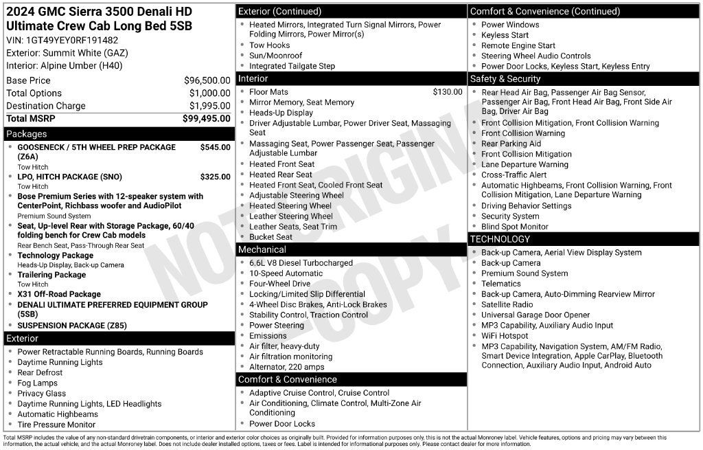 Used 2024 GMC Sierra 3500 Denali Ultimate AWD/4WD image 33