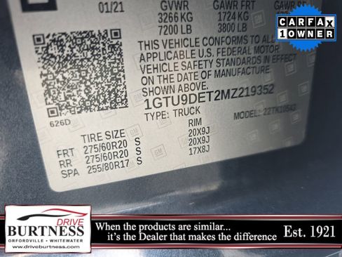 Used 2021 GMC Sierra 1500 SLT w/ SLT Premium Plus Package image 35