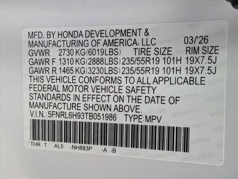 New 2026 Honda Odyssey Elite image 17