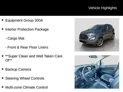 Certified 2020 Ford EcoSport SES w/ Interior Protection Package AWD/4WD image 6