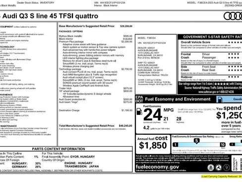 Used 2023 Audi Q3 2.0T Premium Plus w/ Premium Plus Package AWD/4WD image 3