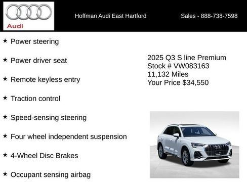 Certified 2025 Audi Q3 2.0T Premium w/ Convenience Package AWD/4WD image 18
