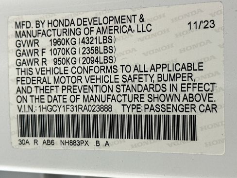 Used 2024 Honda Accord EX image 12