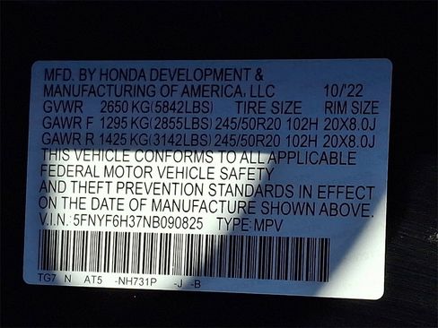 Used 2022 Honda Pilot Sport image 27