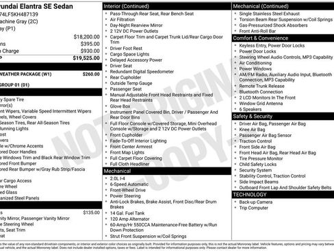 Used 2019 Hyundai Elantra SE w/ Winter Weather Package FWD image 13