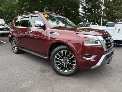Used 2021 Nissan Armada Platinum w/ Captain's Chairs Package AWD/4WD image 2