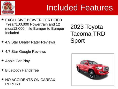 Used 2023 Toyota Tacoma TRD Sport w/ Advanced Technology Package image 4