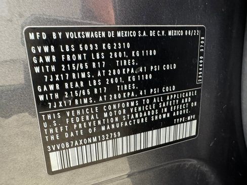 Used 2022 Volkswagen Tiguan S image 31