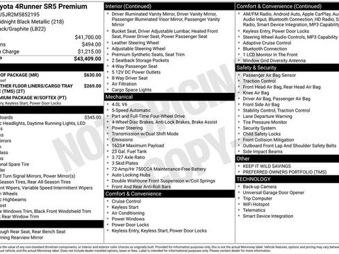 Used 2021 Toyota 4Runner SR5 Premium w/ Moonroof Package AWD/4WD image 5