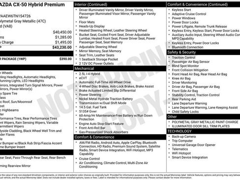 New 2026 MAZDA CX-50 2.5 Hybrid w/ Weather Package image 4