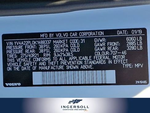 Used 2019 Volvo XC90 T6 Inscription w/ Luxury Package image 30