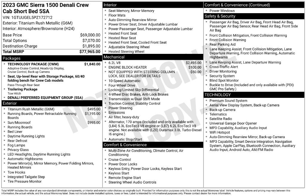 Used 2023 GMC Sierra 1500 Denali w/ Technology Package AWD/4WD image 2