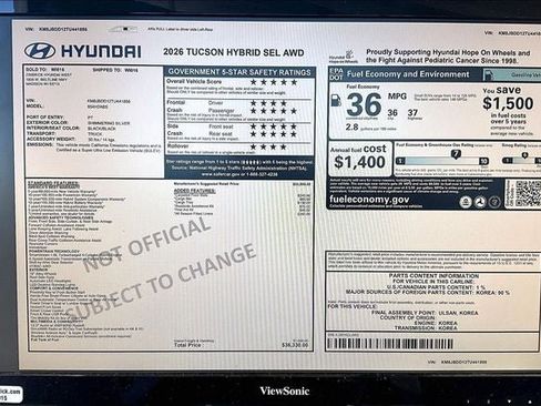 New 2026 Hyundai Tucson SEL image 19