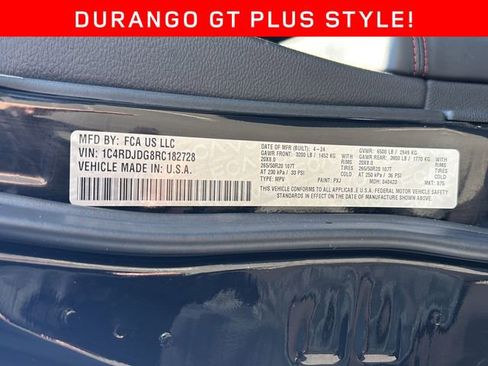 Certified 2024 Dodge Durango GT image 44