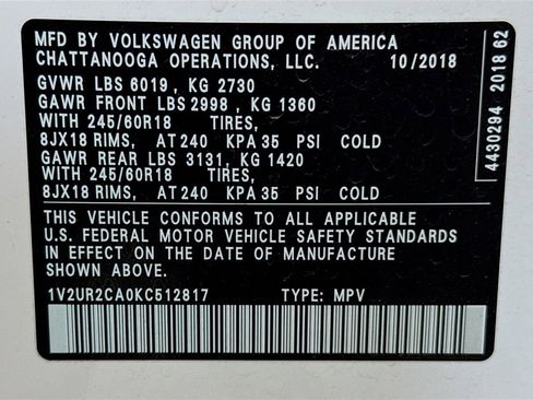 Used 2019 Volkswagen Atlas SE w/ Towing Package image 31