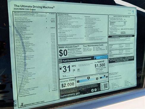 New 2026 BMW 330i Sedan w/ Premium Package image 18