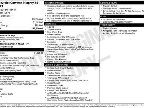 Used 2015 Chevrolet Corvette Stingray Coupe image 2