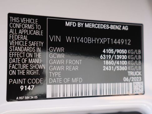 Certified 2023 Mercedes-Benz Sprinter 144 Cargo image 34