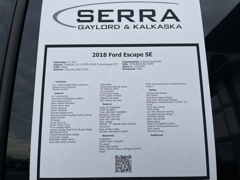 Used 2018 Ford Escape SE FWD image 27