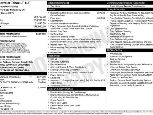 Used 2023 Chevrolet Tahoe LT w/ LT Signature Package AWD/4WD image 6