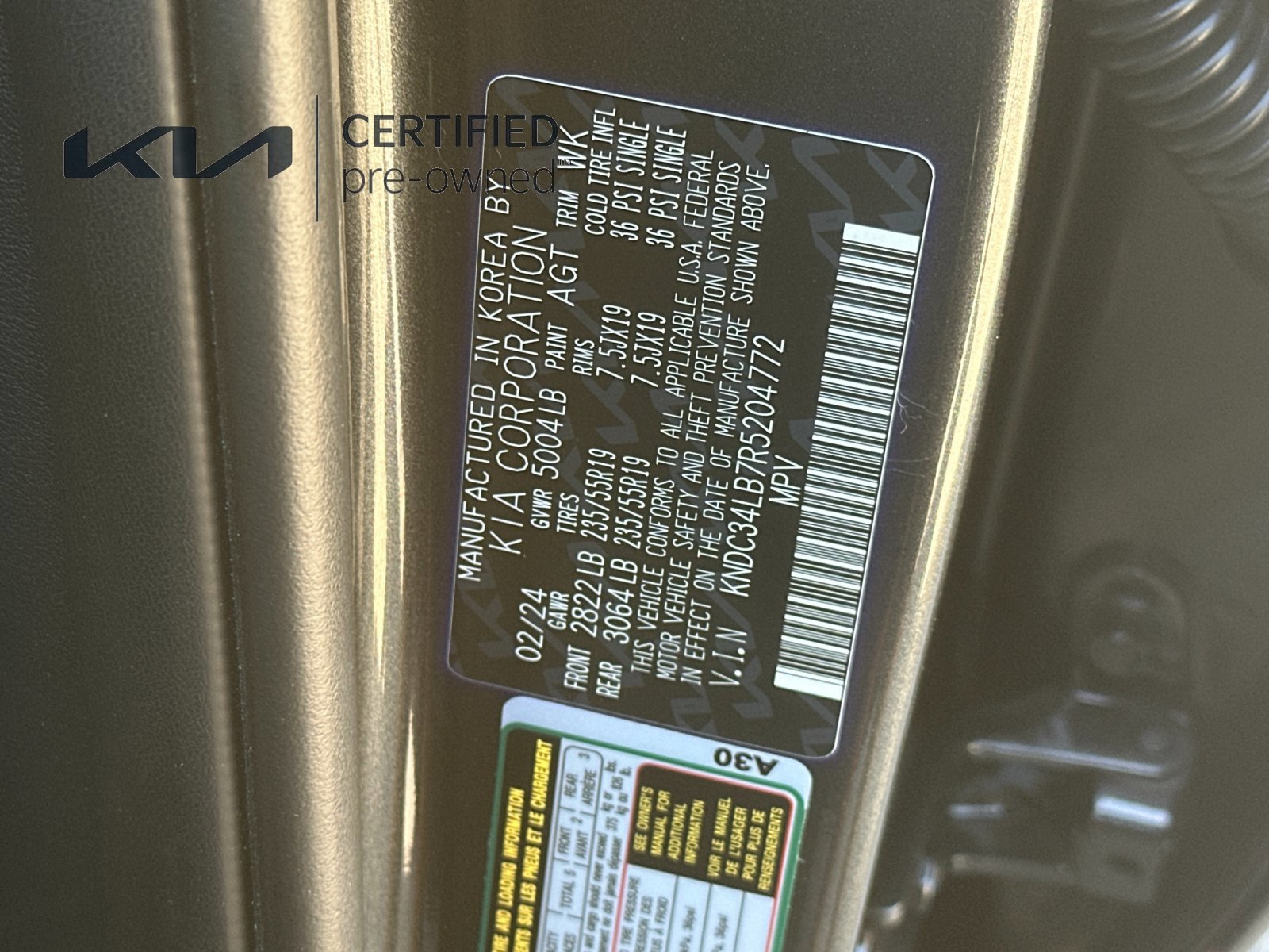 Certified 2024 Kia EV6 Light RWD image 30