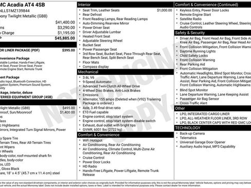 Used 2021 GMC Acadia AT4 w/ LPO, Floor Liner Package AWD/4WD image 2