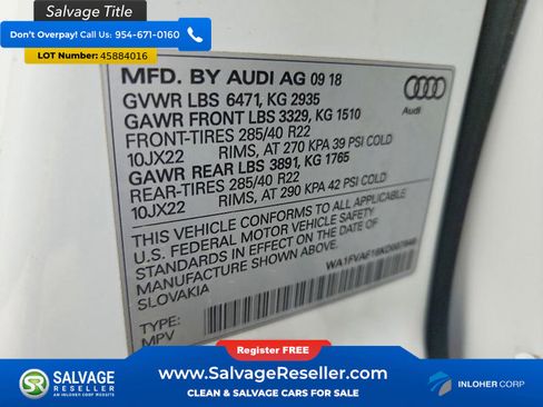 Used 2019 Audi Q8 Prestige w/ Luxury Package AWD/4WD image 17