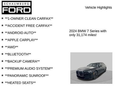 Used 2024 BMW 760i xDrive w/ Premium Package AWD/4WD image 7