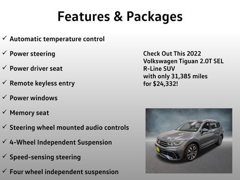Used 2022 Volkswagen Tiguan SEL R-Line AWD/4WD image 8