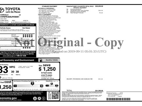 Used 2020 Toyota Corolla LE image 3