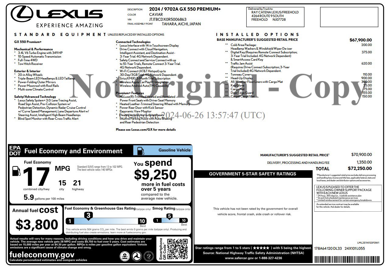 Used 2024 Lexus GX 550 w/ Accessory Package (2T) AWD/4WD image 2