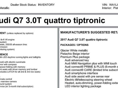 Used 2017 Audi Q7 3.0T Premium Plus w/ Premium Plus Package image 17