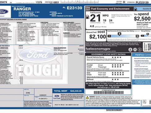 Used 2023 Ford Ranger XLT w/ Equipment Group 302A High AWD/4WD image 5