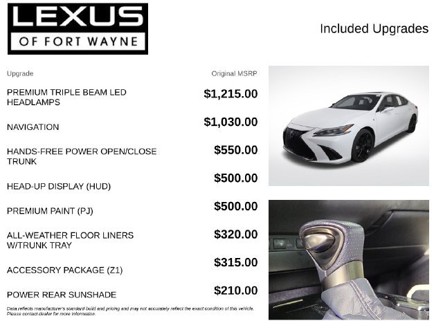 Used 2023 Lexus ES 350 F Sport w/ Accessory Package (Z1) FWD image 4