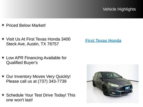Used 2015 Ford Focus ST FWD image 9