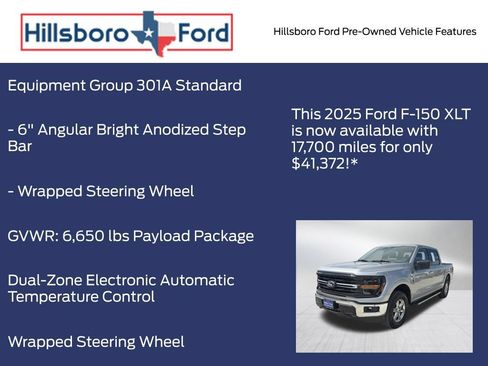 Used 2025 Ford F150 XLT w/ Equipment Group 301A Standard AWD/4WD image 6