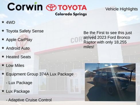 Used 2023 Ford Bronco Raptor image 4