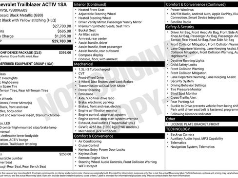 Certified 2025 Chevrolet TrailBlazer ACTIV w/ Driver Confidence Package FWD image 36