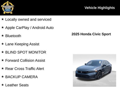 Used 2025 Honda Civic Sport image 2