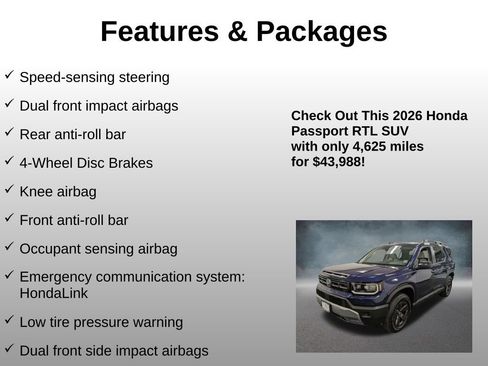 Used 2026 Honda Passport RTL image 12