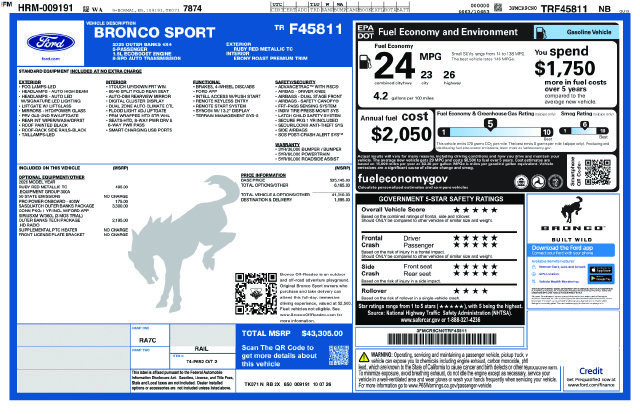 New 2026 Ford Bronco Sport Outer Banks AWD/4WD image 24